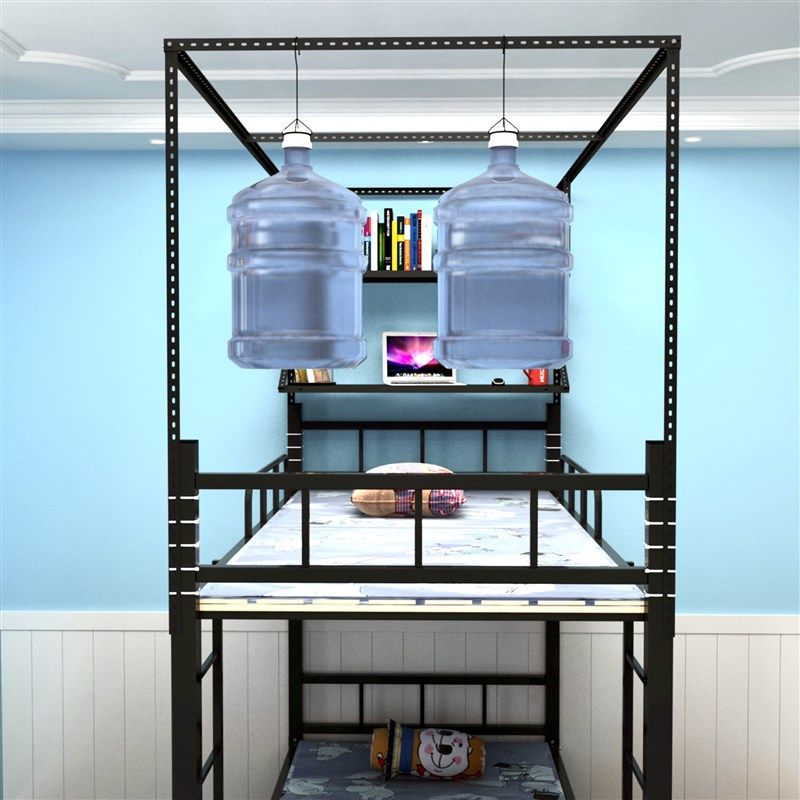 黑色宿舍床帘钢支架可伸缩学生寝室上下铺加厚加粗床幔杆子蚊帐架