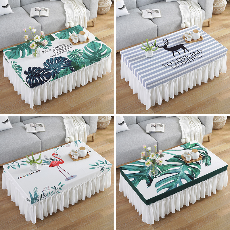 北欧桌布布艺防水长方形茶几布套餐桌垫台布书桌电视柜防尘罩盖布