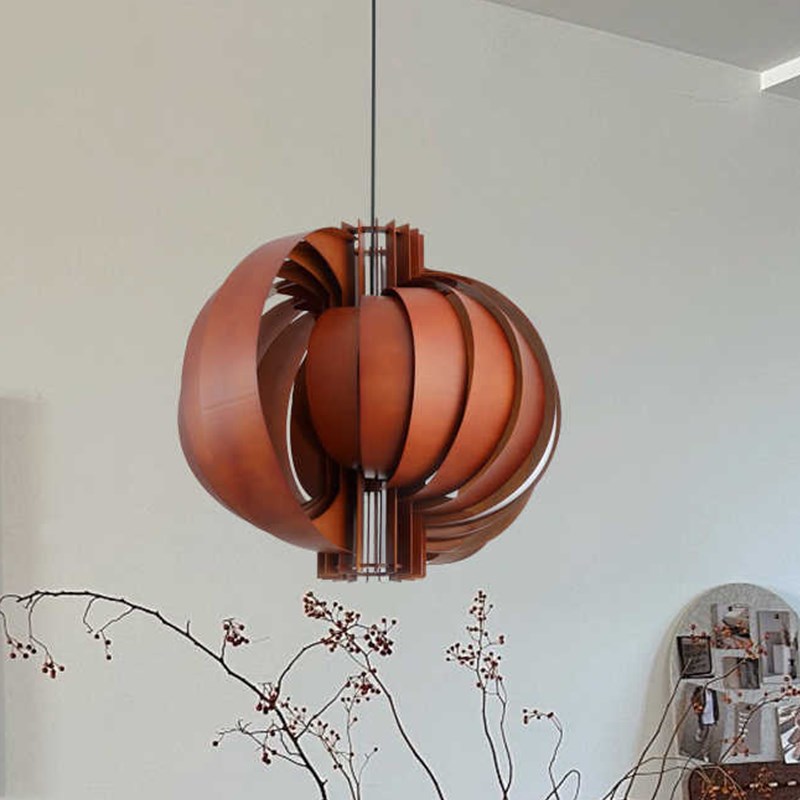 中古风Moon月亮吊灯侘寂风法式复古餐厅吧台原木风卧室民宿设计师