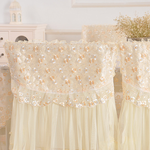 茶几布蕾丝长方形餐桌布坐垫靠背套装餐桌椅子套罩简约时尚 田园