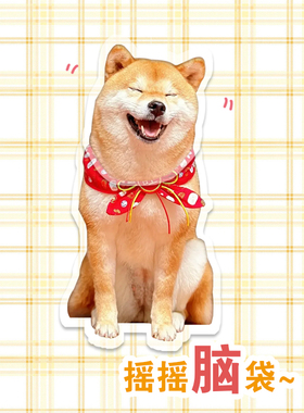 宠物猫咪摇头摆件定制亚克力车载小猫狗狗立牌摇晃桌面diy摇摇乐