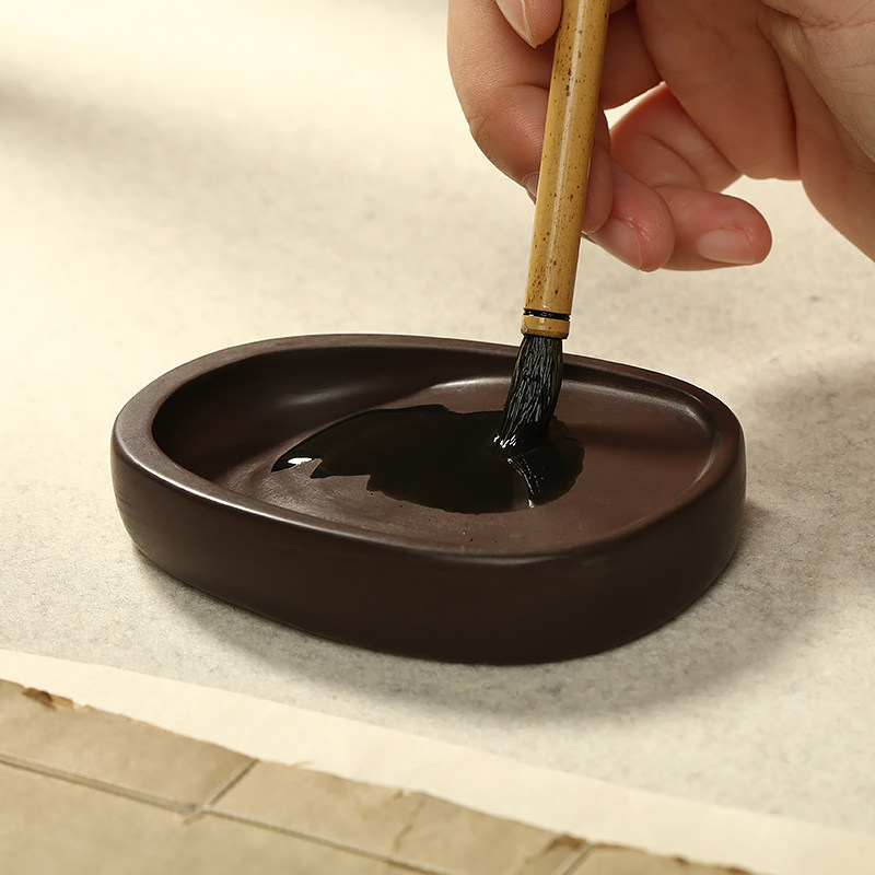 正宗端砚天然原石素砚可磨墨肇庆宋坑砚台墨池墨盒文房用品小砚台