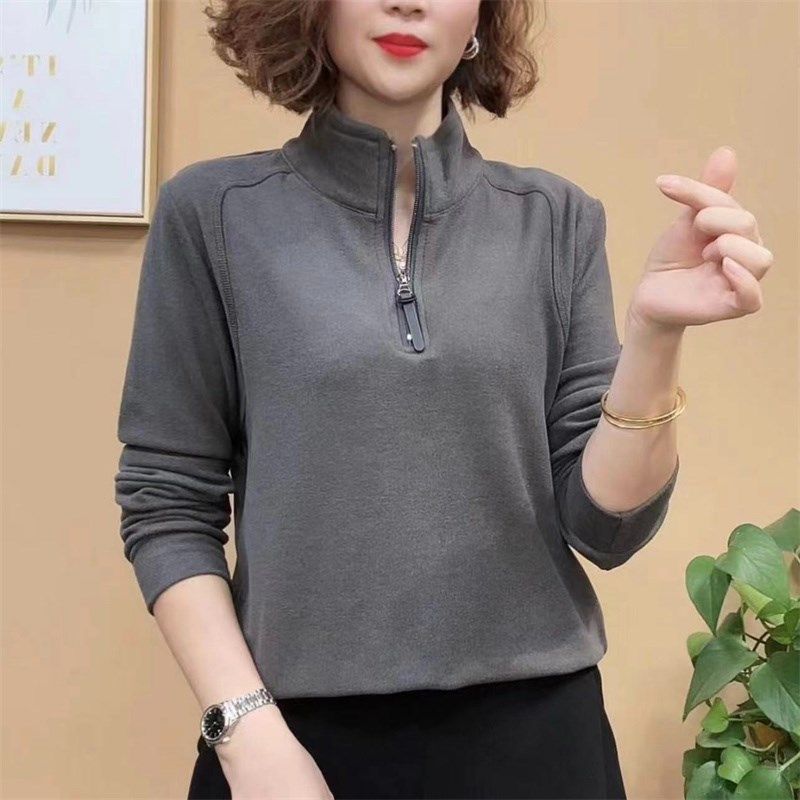 双面德绒打底衫女士2024秋冬新款百搭半高领加绒长袖t恤内搭上衣,女装/女士精品,大码内搭,淘宝优惠券,粉丝福利购,淘宝优惠卷