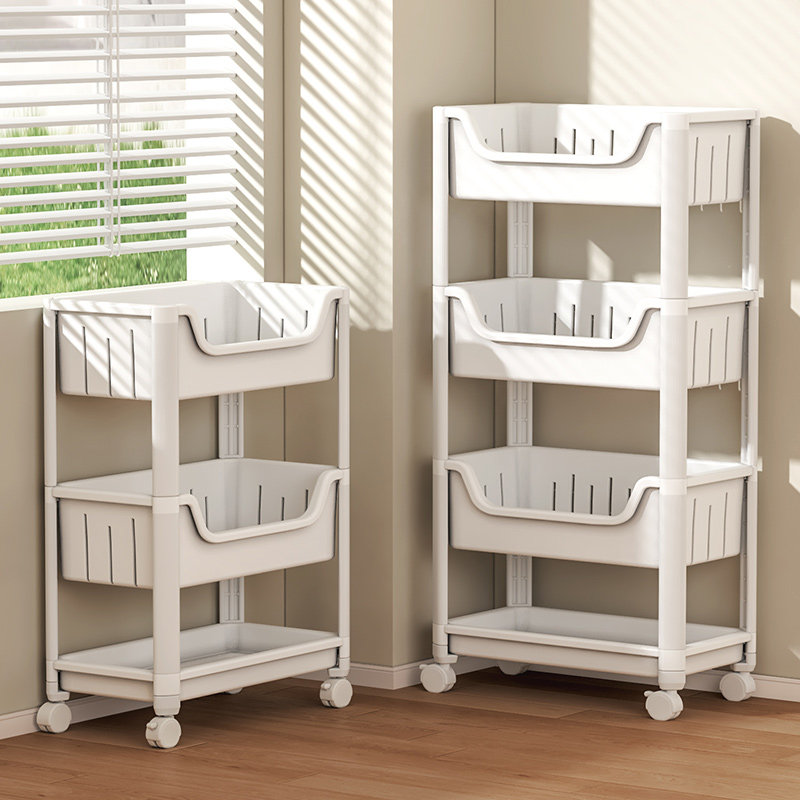 书架置物架落地家用可移动儿童书包收纳架多层带轮小推车简易书柜,住宅家具,书架,淘宝优惠券,粉丝福利购,淘宝优惠卷