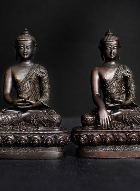 藏传藏式 释迦牟尼家用小佛像7cm2寸车饰汽车随身带家用摆件