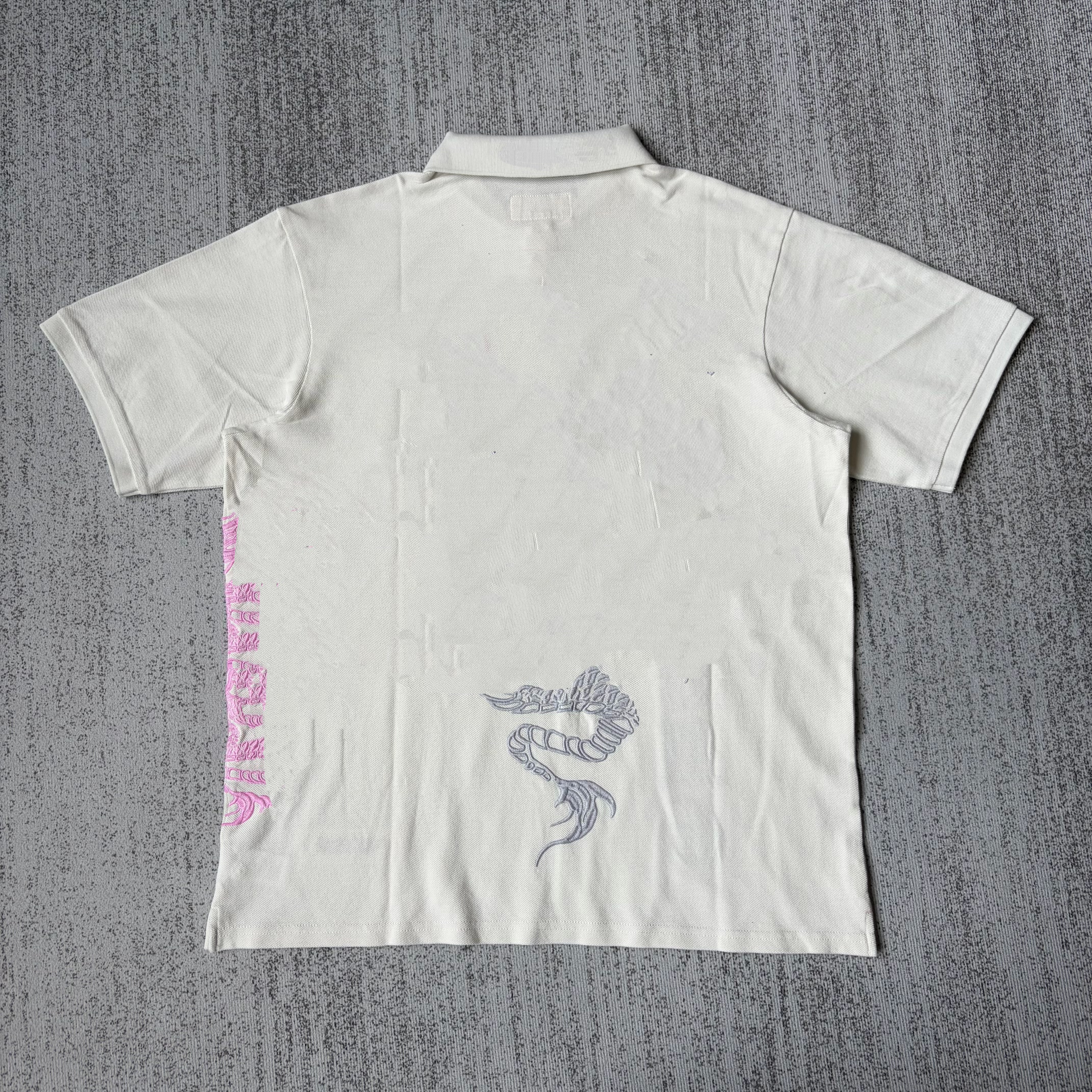 thumbnail for Double dragon embroidered polo shirt