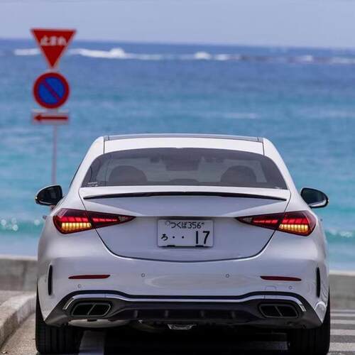 适用22-24款奔驰新C级W206AMG C200 C260 C43 C63 尾翼改装免打孔