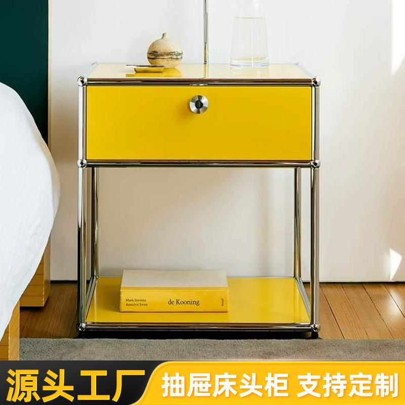 中古床头柜卧室沙发边柜轻奢USM组合储物柜客厅斗柜收纳柜