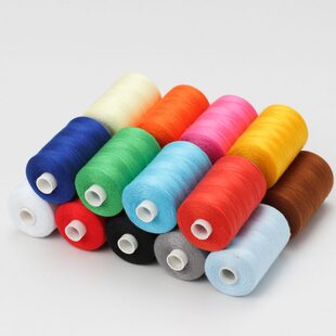402缝纫机线速平车锁边缝衣线家用手缝线1000米 24色涤纶缝纫线