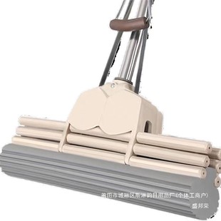 工厂直销海绵拖把家用大号胶棉挤水滚轮超强吸水免手洗耐用结实