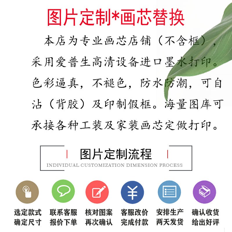 新中式桃花装饰画床头画客厅沙发背景墙可替换自粘防水油画布画心