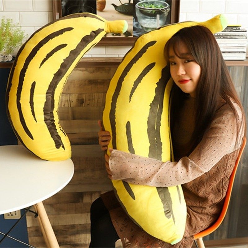 卡通大香蕉抱枕床上靠垫办公室床头靠枕背垫沙发抱枕软包个性创意