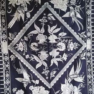 蜡染桌布定制桌旗桌布老被定做植物染手工技艺古老工艺苗族 包邮