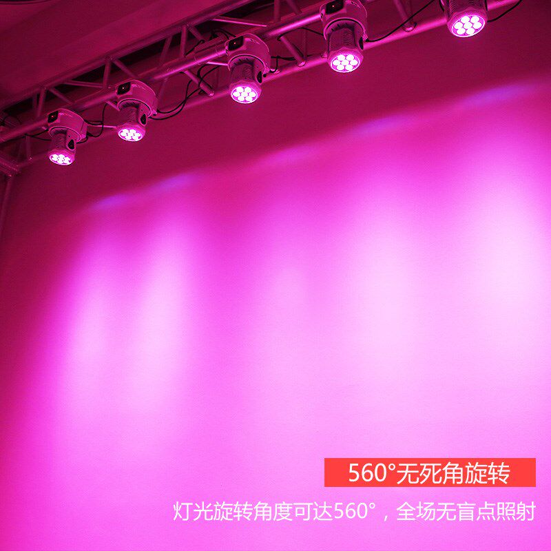 恩的 7颗声控摇头帕灯 LED七彩染色灯 KTV房间酒吧灯婚庆舞台灯光