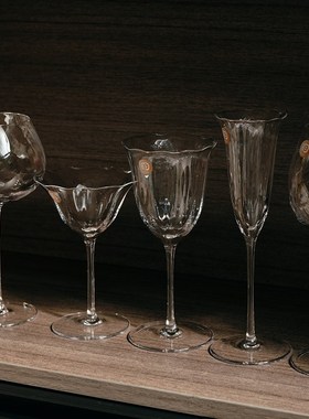 YYUN/昀 复古绿红酒杯玻璃高脚杯香槟杯子礼盒鸡尾酒杯马提尼杯