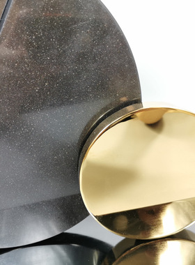 新中式金属大理石屏风摆件软装饰品办公室售楼处家居电视柜艺术品