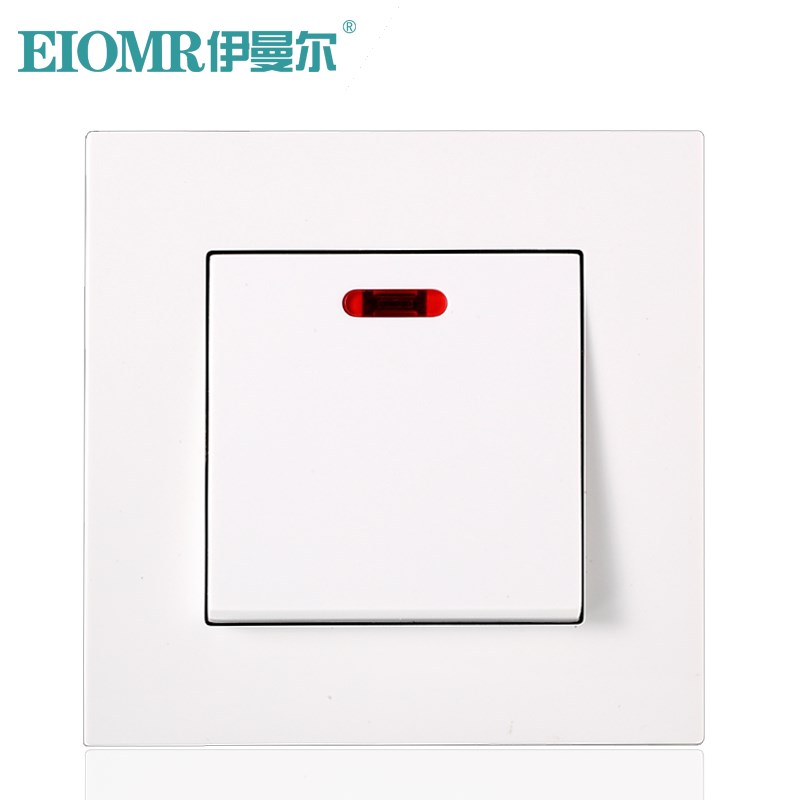 20A大功率电流开关面板带指示灯空调热水器曲架双刀双断开关暗装