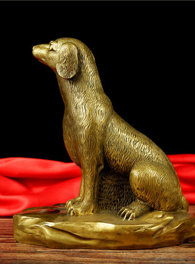 纯铜狗摆件 家居装饰品摆设 招财旺家狗 十二生肖狗工艺品