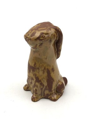 不仁斋薛继业陶瓷雕塑紫陶柴窑葫芦皮色生肖兔新中式家居雕塑摆件