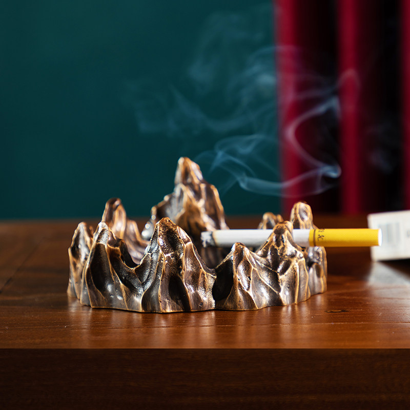 朱炳仁铜 千里江山烟灰缸工艺品实用创意艺术礼品客厅办公桌摆件