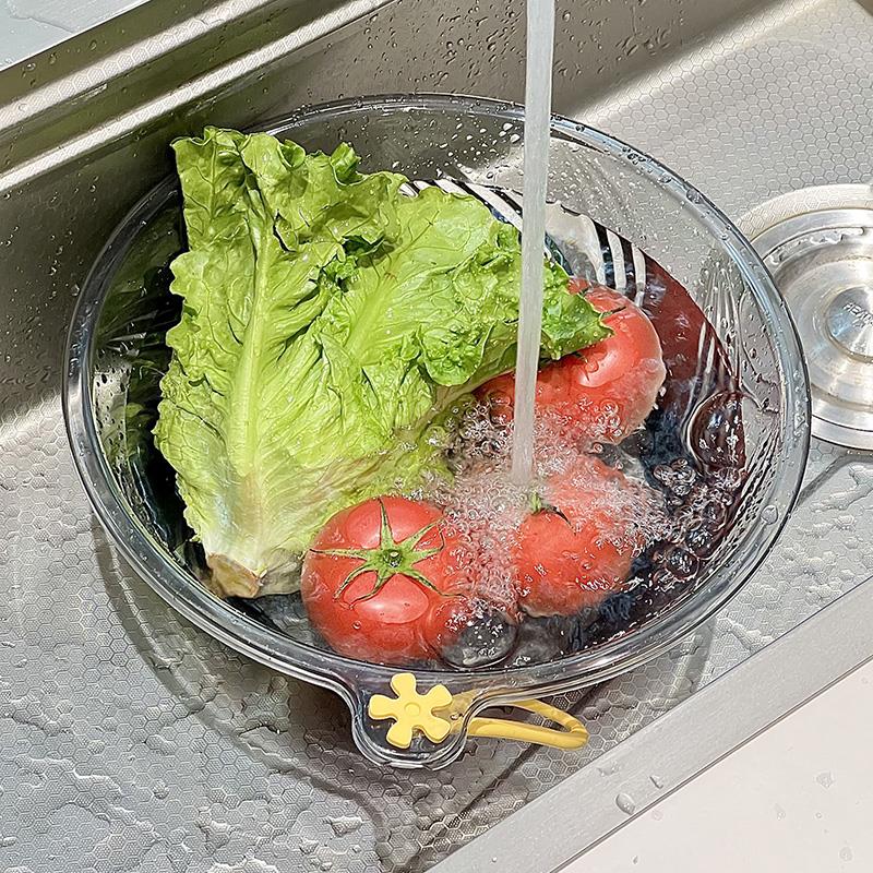 阿诺欣透明脸盆家用大号加厚塑料洗脸盆子学生宿舍洗菜洗水果盆图片