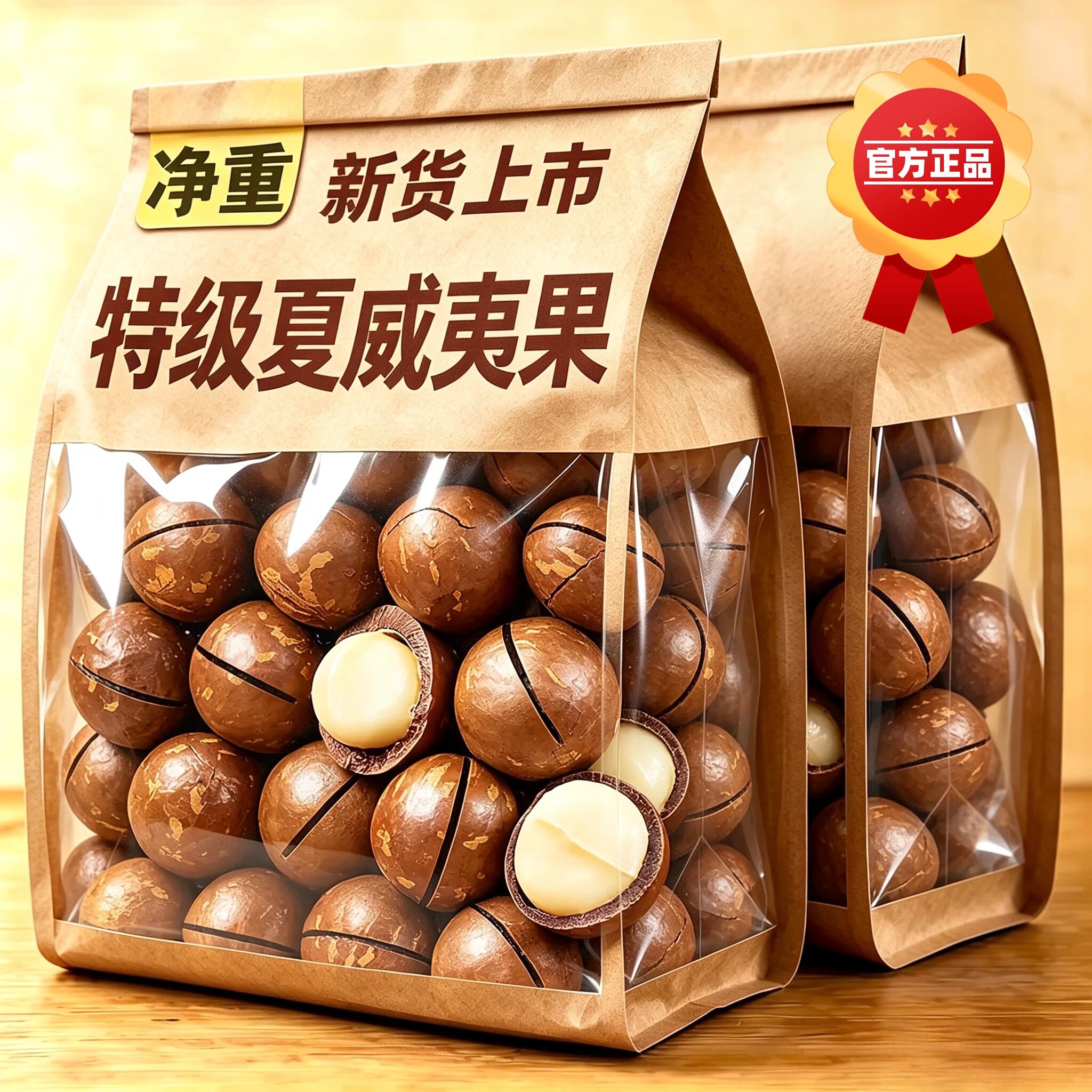 新货夏威夷果坚果奶油味500g夏果干果仁散装称斤年货孕妇零食批发