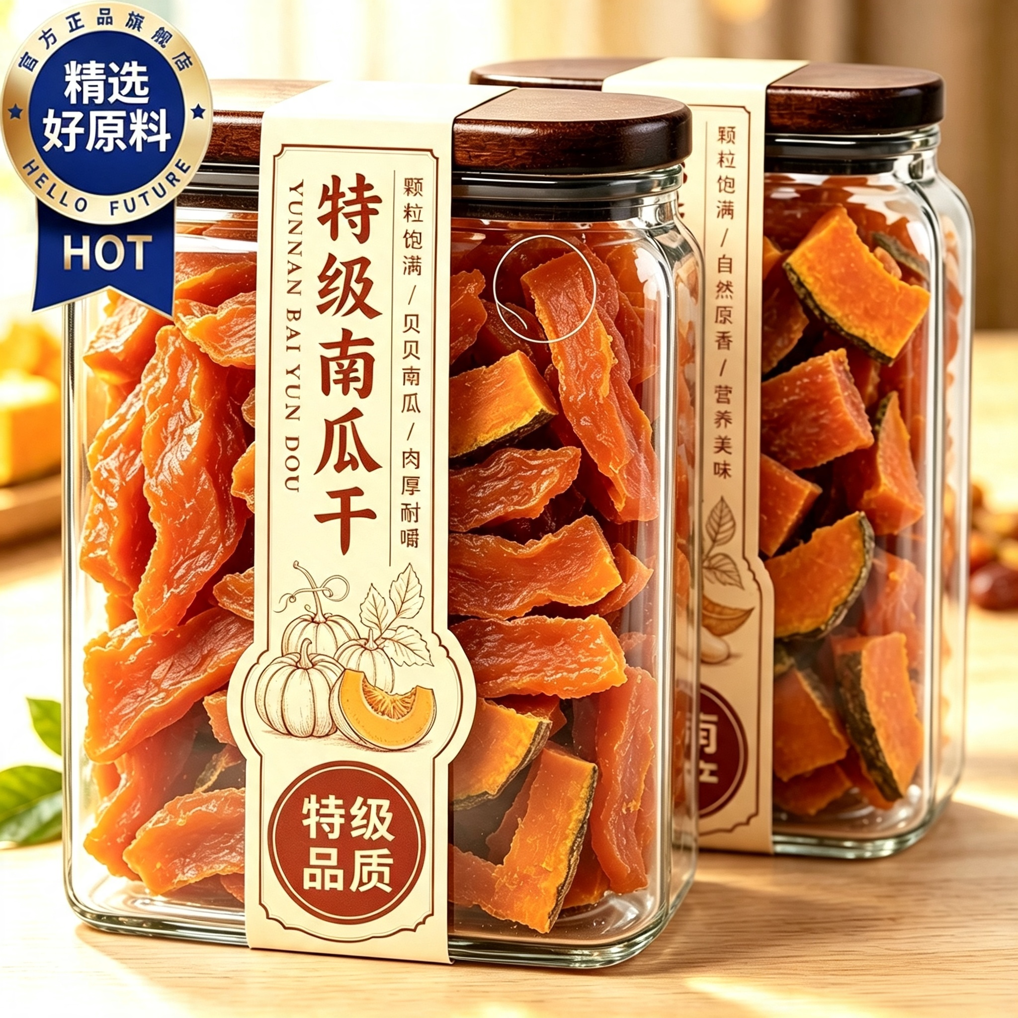农科院贝贝南瓜干江西特产原味农家自晒烤官方旗舰店开袋即食泡水