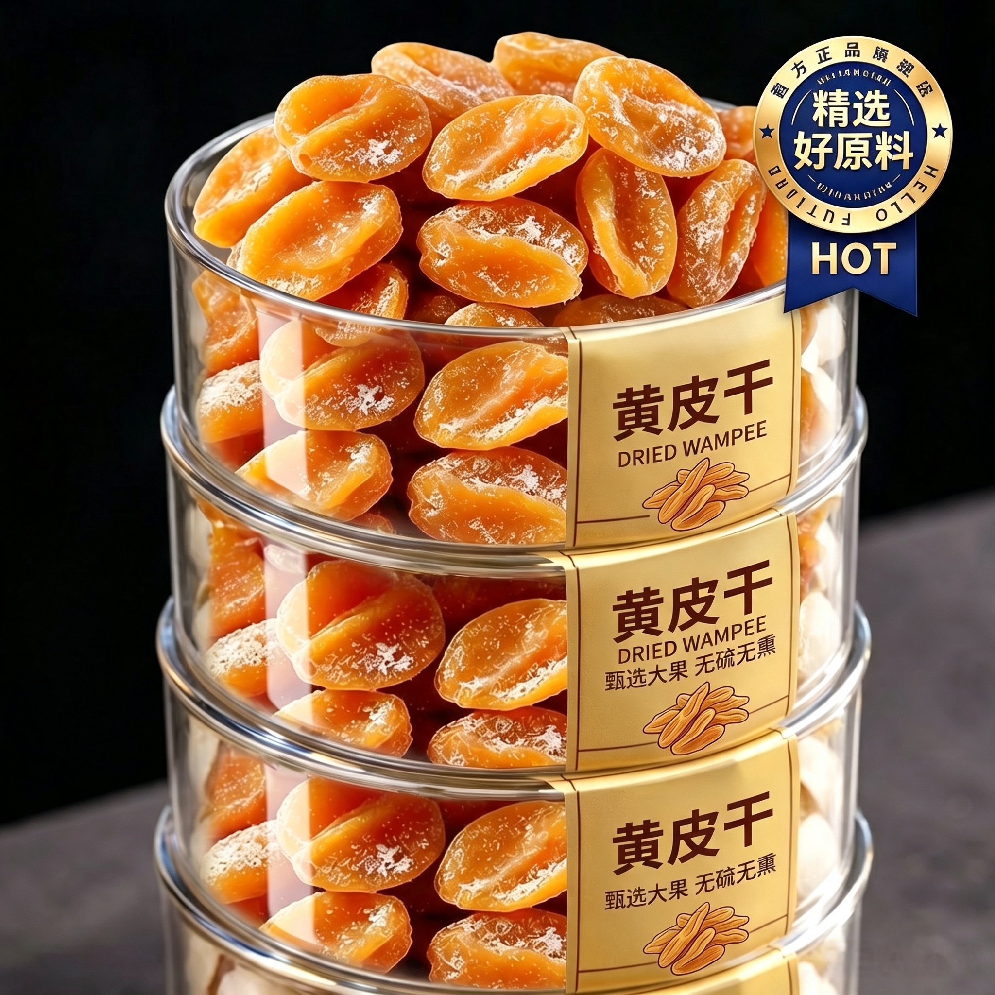 央妈推荐无核竹盐黄皮干新兴特产凉果甘草黄皮广东休闲小零食蜜饯