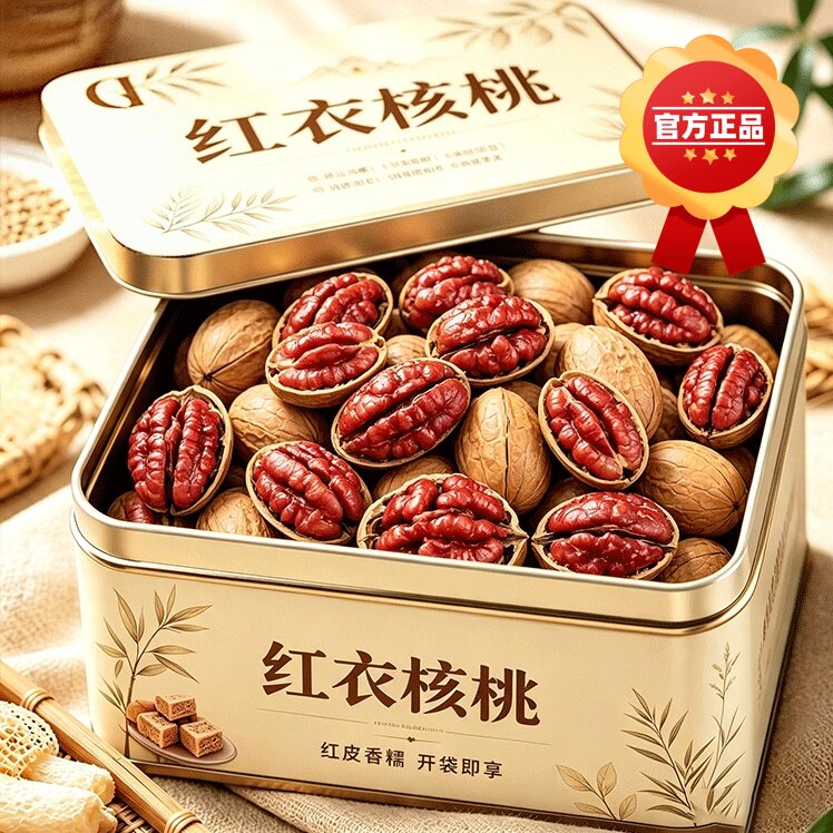 新货云南特产红皮核桃薄皮红衣红米坚果血核桃休闲零食原味孕妇