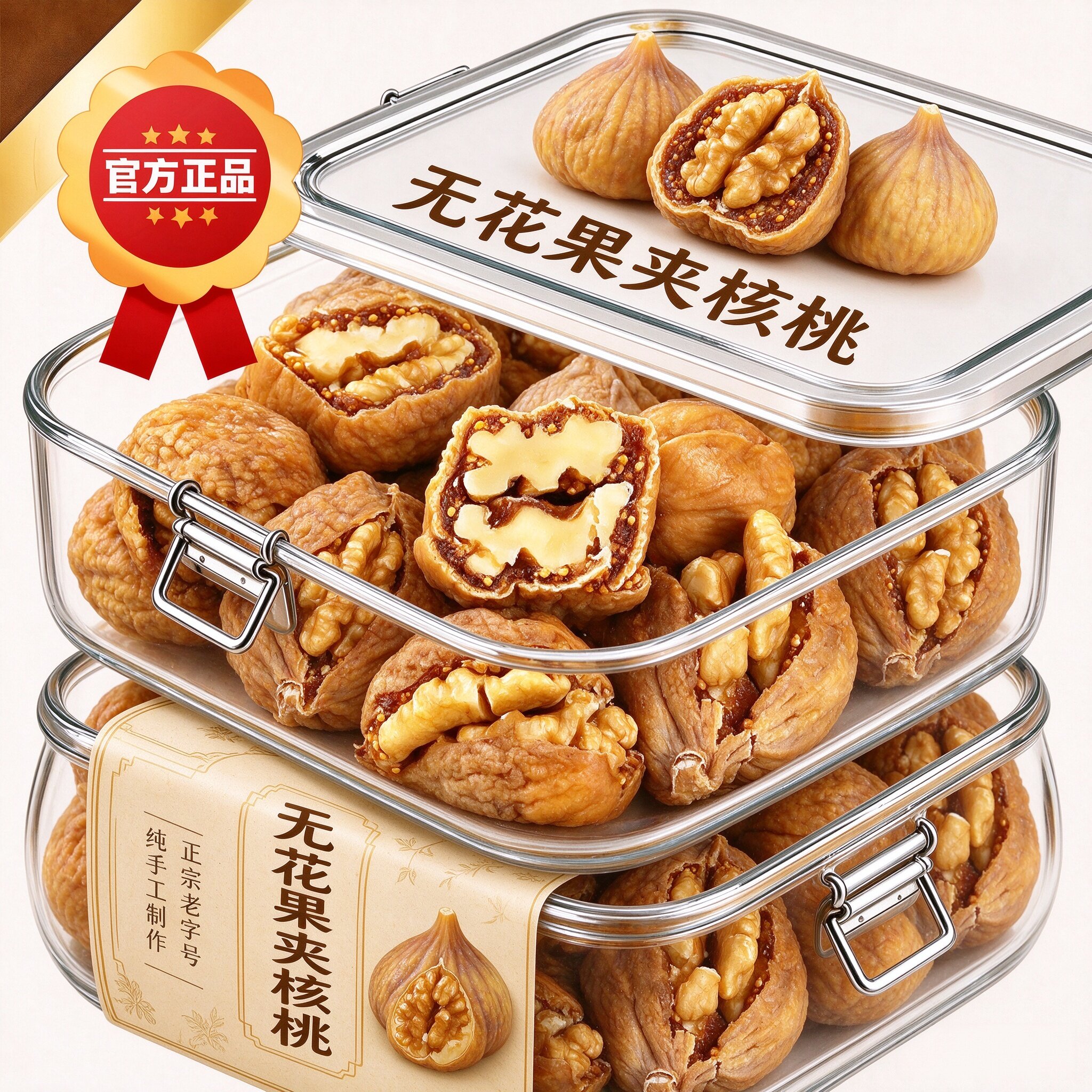 新疆无花果干夹核桃即夹心食旗舰店孕妇独立包装正宗无添加糖零食