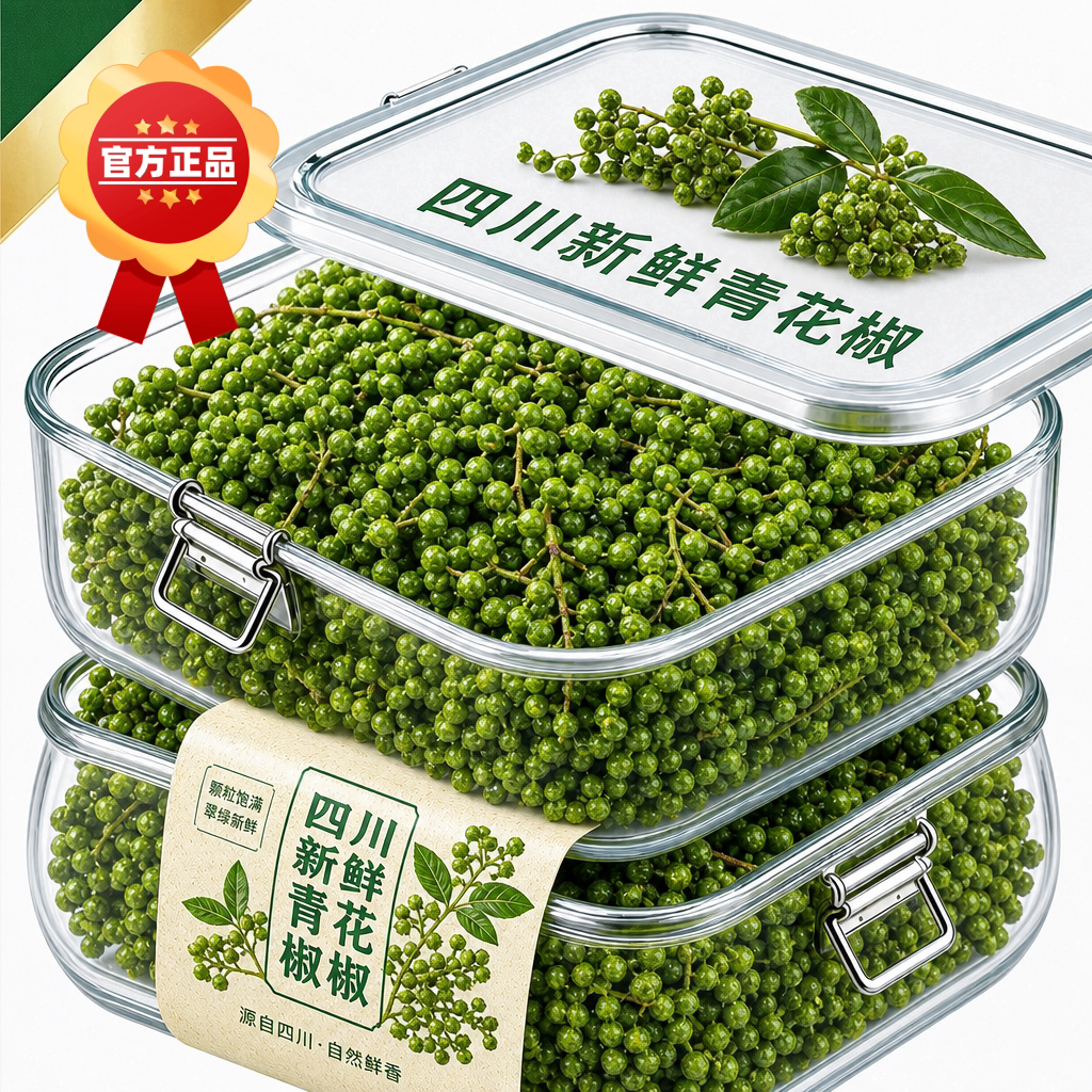 新鲜青花椒官方旗舰店正品四川新鲜青花椒真空保鲜特麻生花椒现摘
