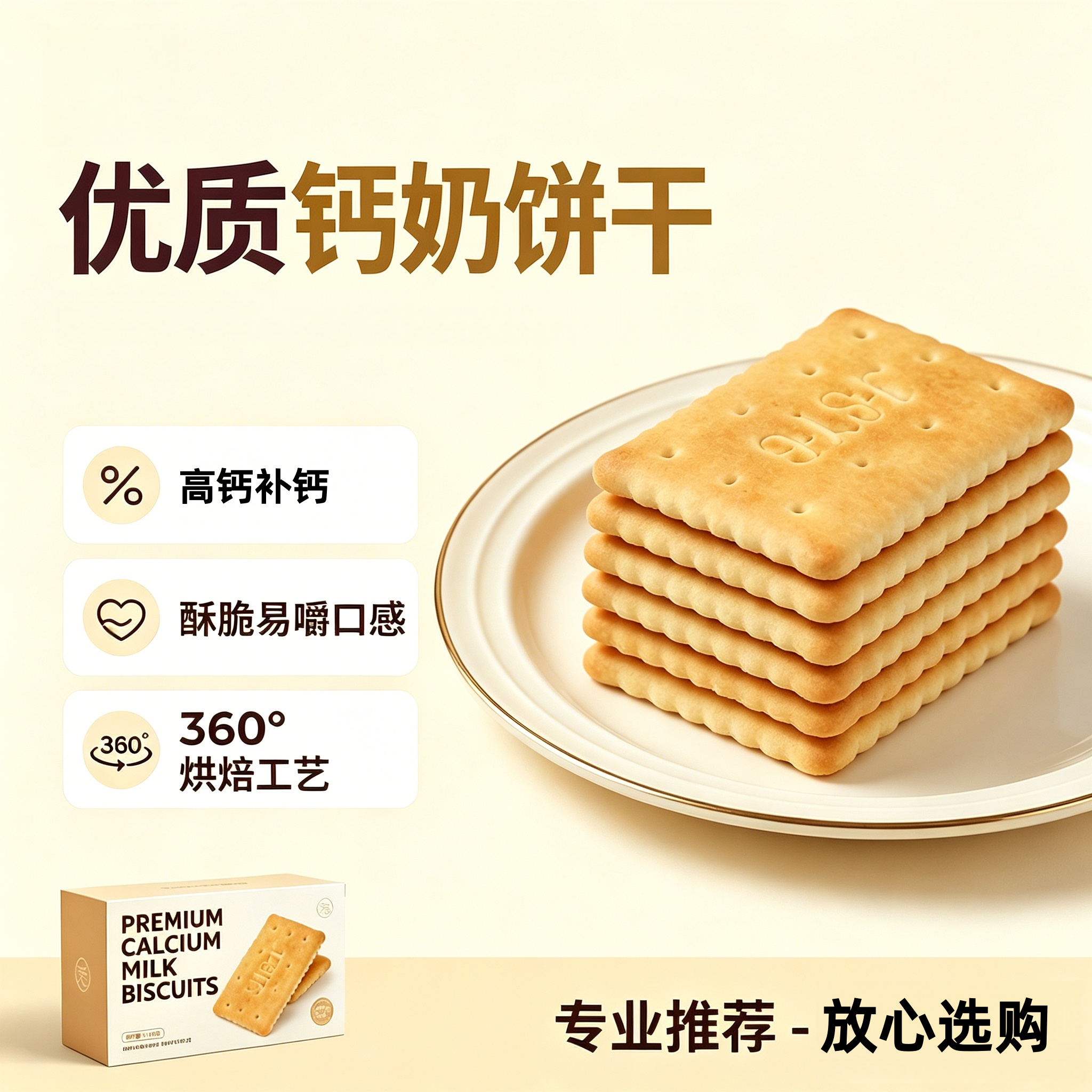 央妈推荐山东钙奶饼干官方旗舰店独立包装代早餐老式儿童营养零食