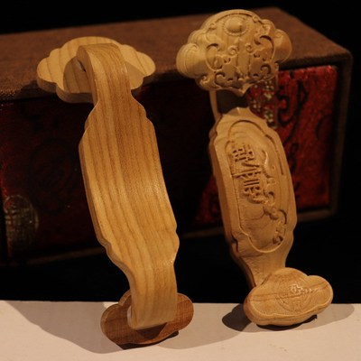 新款创意桃木如意汽车挂饰DIYD配件车载吊饰后视镜车内装饰