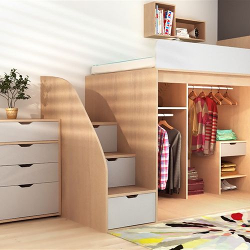 晨木定制复式整体组合家具儿童上下床衣柜床高低床儿童床子母床