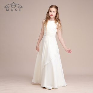 儿童音乐会管弦乐团舞台演出服女童钢琴表演礼服裙小学生朗诵独唱