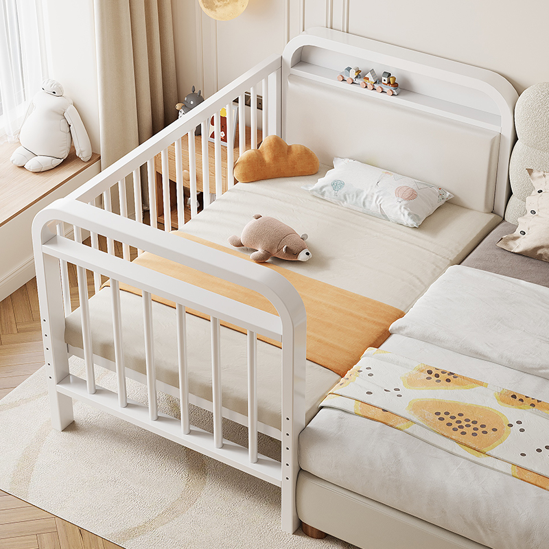 铁艺拼接c床婴儿床边加宽床大人可睡定制护栏可升降铁艺儿童床铁