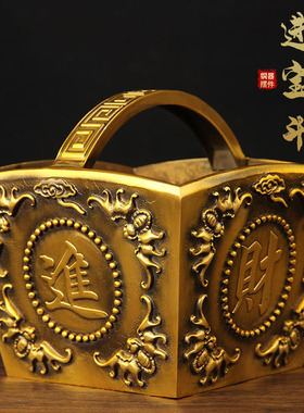 铜斗摆件 z铜进宝斗摆件