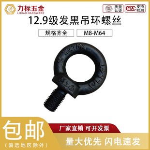 发黑吊环螺丝12.9级高强度吊环螺栓发黑模具M8M10M12M16M20 M64