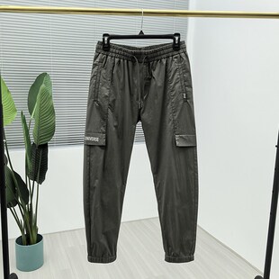 撤柜尾货 男款夏季薄款透气舒适松紧腰收口九分裤工装裤休闲裤潮