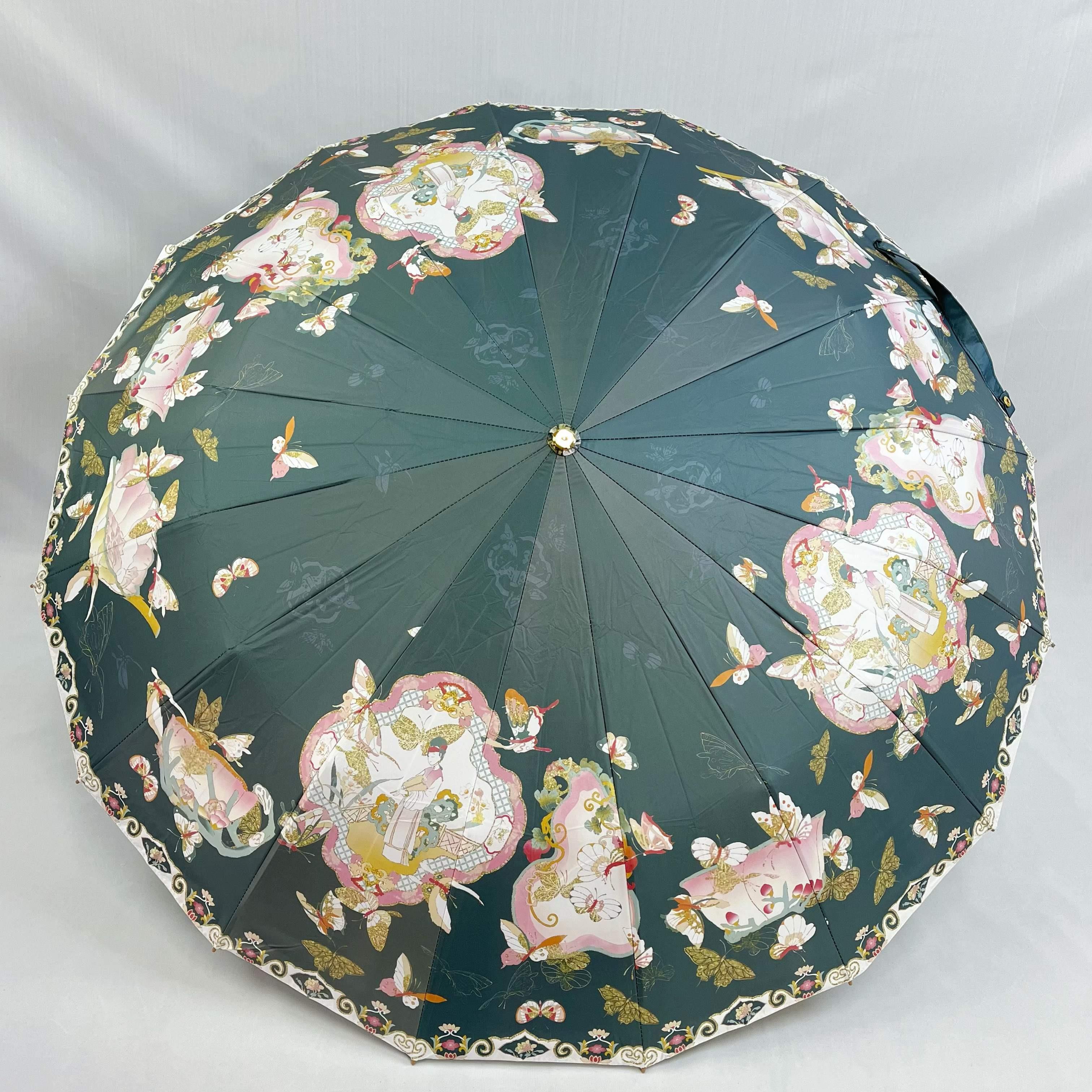 全遮光16骨太阳伞防晒防紫外线女晴雨两用折叠结实彩胶伞遮阳伞