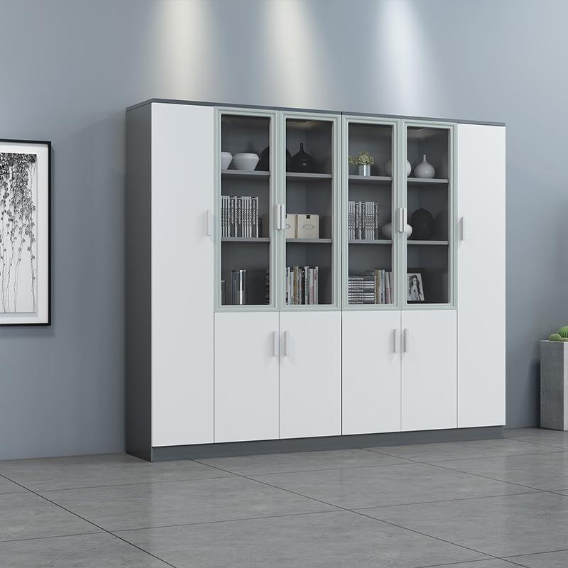 办公家具财务室资料柜老板桌配套背景书柜落地储物柜文件柜子木质