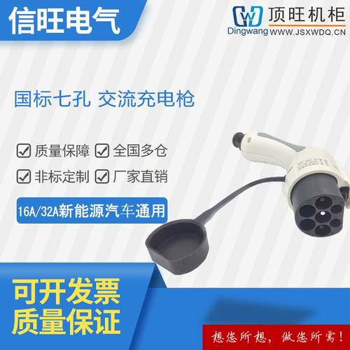 新能源电动汽车充电器桩国标交流充电枪头公头多孔16A/32A