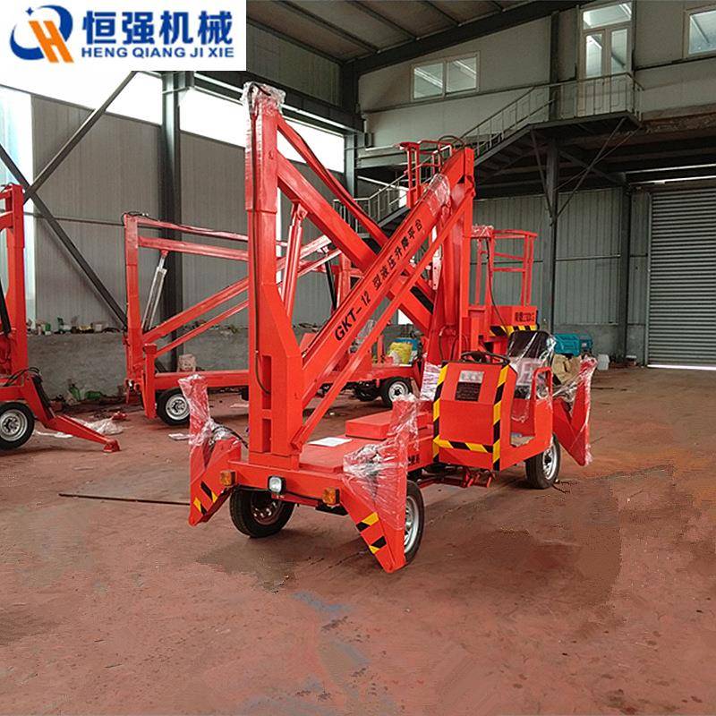柴油机动力升高12米360度旋转曲臂式升降机高空作业车可移动
