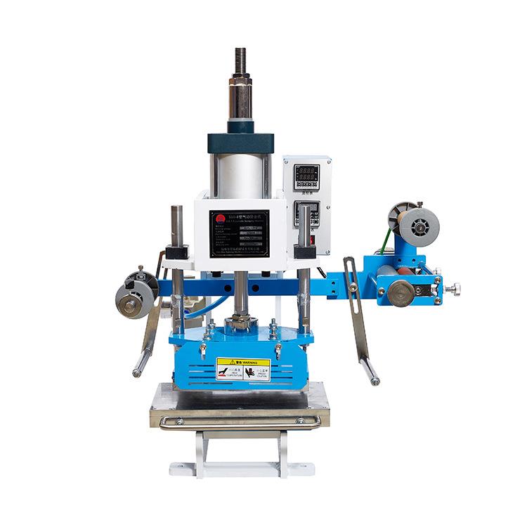 气动烫金机蛋糕盒纸张均匀收金压唛机logo皮革白卡纸塑料产品烫金