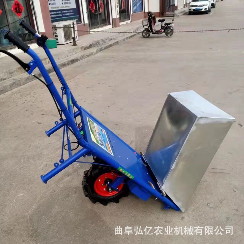 载重1200斤爬坡鸡公车手推双轮电动独轮车工地水泥瓷砖装修上料车