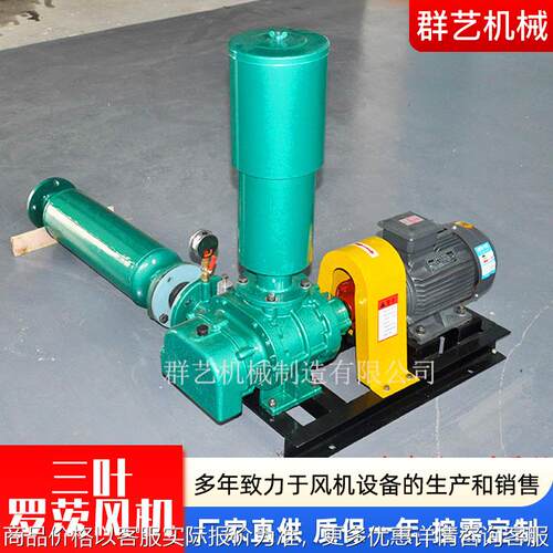 高压曝气风机水产增氧罗茨风机气体气力输送设备 三叶罗茨鼓风机