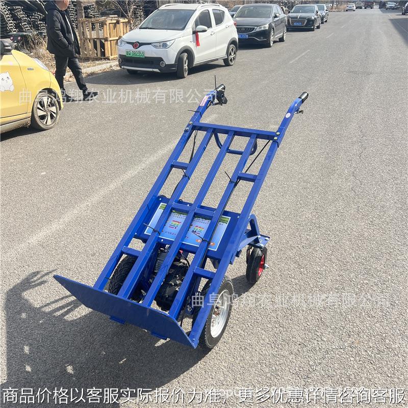 手推电动鸡公车多用途爬坡运输手推平板车山地越野仓储搬运老虎车