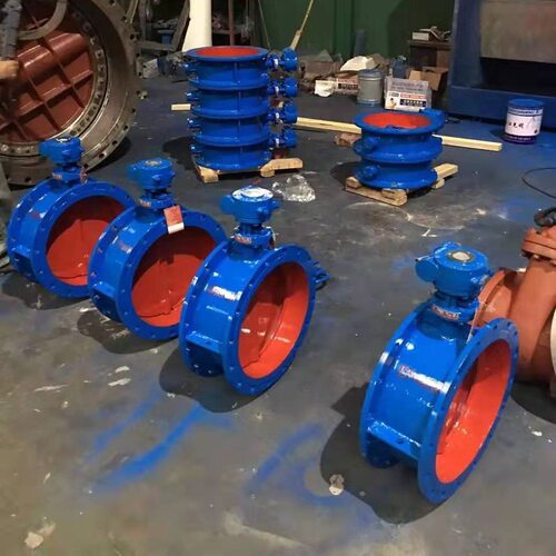 D341W-1C碳钢手动通风蝶阀DN450法兰蜗轮通风蝶阀DN500通风管蝶阀
