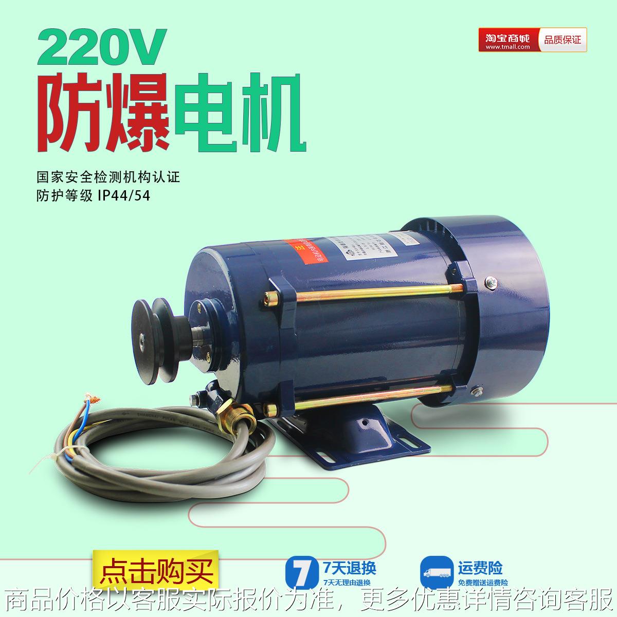 220V/0.75KW防爆电动机单相电机铜芯卧式电机国标防爆