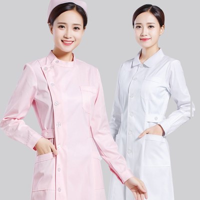 护士服冬款长袖女套装白大褂隔离衣美容院牙科诊所卫校工作制服